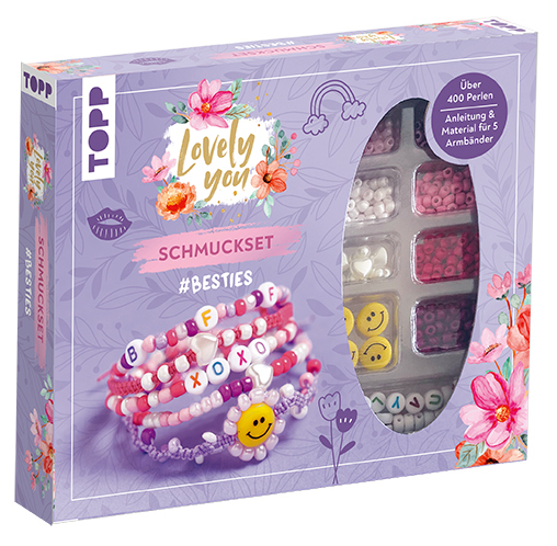 Lovely You Schmuckset #Besties. Anleitung und Material für 5 Armbänder. Über 400 Perlen